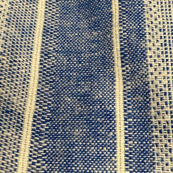 NWOT Women's DRAPER‎ JAMES Striped Linen Blue Apron Midi Dress | Size 12 - Picture 10 of 13